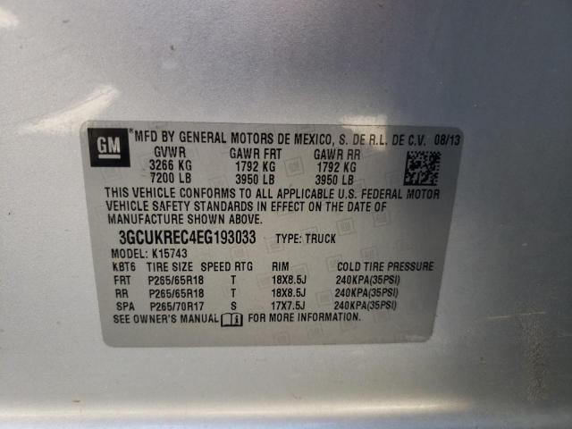 Photo 10 from auction – 2014 CHEVROLET silverado with VIN 3GCUKREC4EG193033