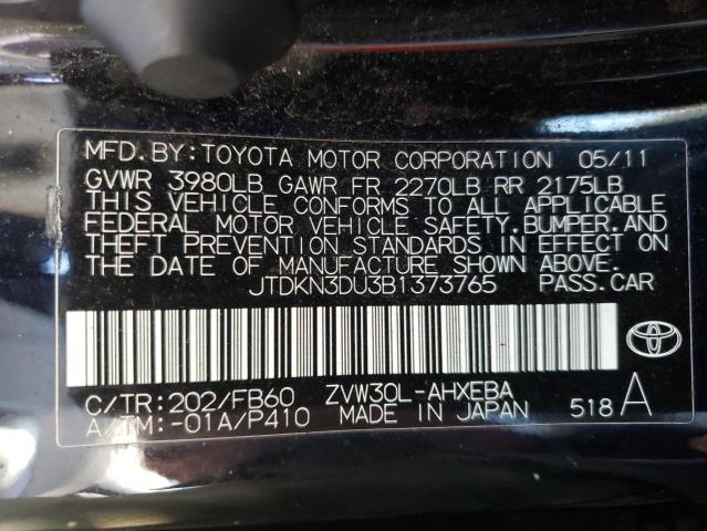 Photo 10 from auction – 2011 TOYOTA PRIUS with VIN JTDKN3DU3B1373765