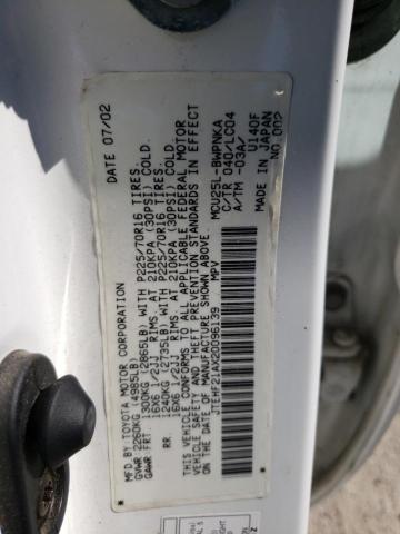 Photo 10 from auction – 2002 TOYOTA HIGHLANDER with VIN JTEHF21AX20096139
