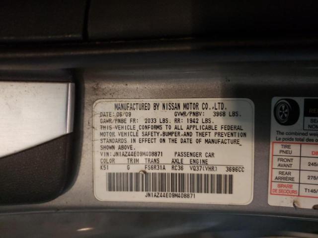 Photo 10 from auction – 2009 NISSAN 370Z with VIN JN1AZ44E09M408871