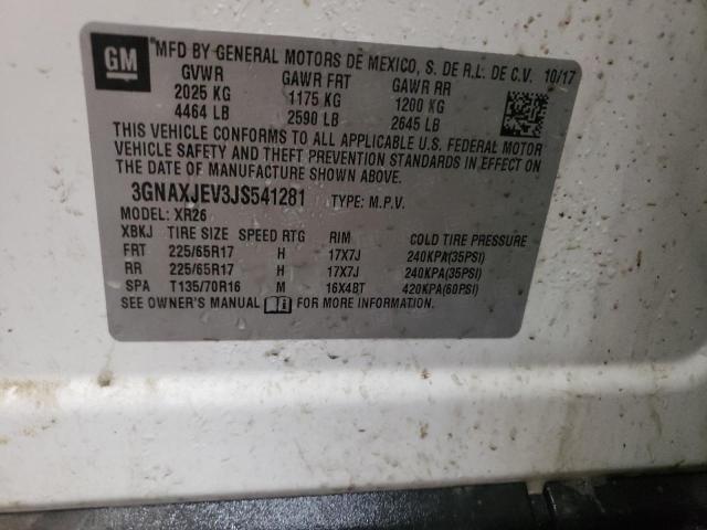Photo 10 from auction – 2018 CHEVROLET EQUINOX LT with VIN 3GNAXJEV3JS541281