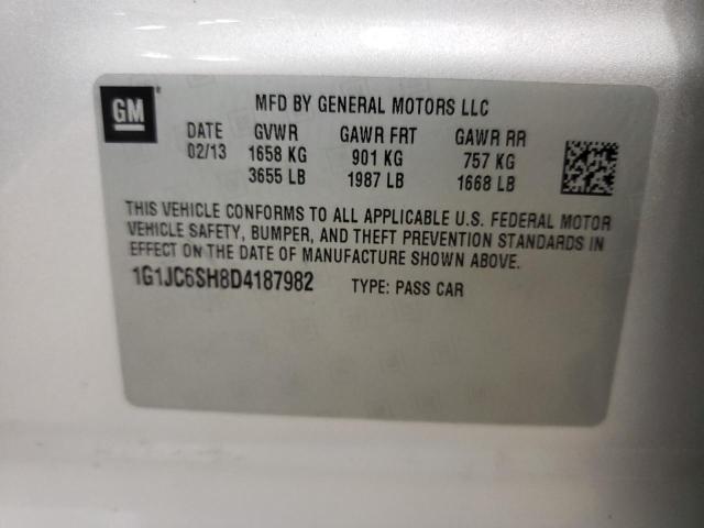 Photo 10 from auction – 2013 CHEVROLET SONIC LT with VIN 1G1JC6SH8D4187982