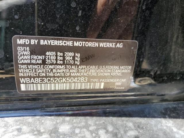 Photo 10 from auction – 2016 BMW 328 XI SUL with VIN WBA8E3C52GK504283