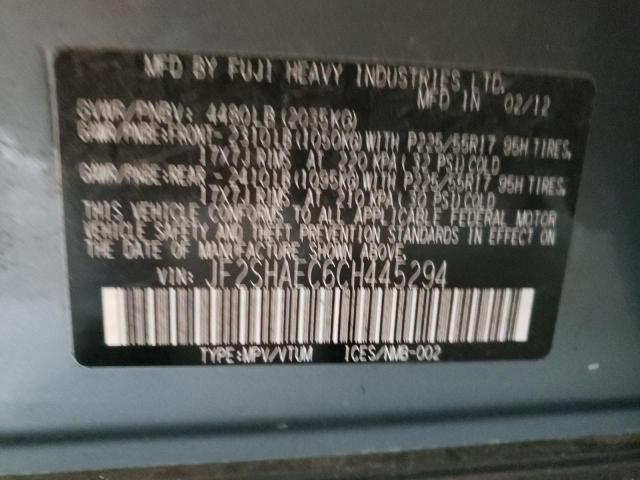 Photo 10 from auction – 2012 SUBARU FORESTER L with VIN JF2SHAEC6CH445294