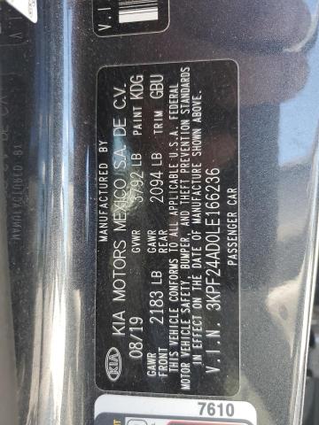 Photo 10 from auction – 2020 KIA FORTE FE with VIN 3KPF24AD0LE166236