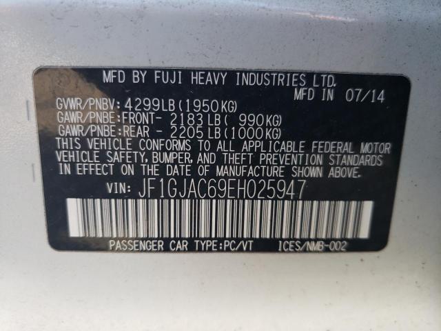 Photo 10 from auction – 2014 SUBARU IMPREZA PR with VIN JF1GJAC69EH025947
