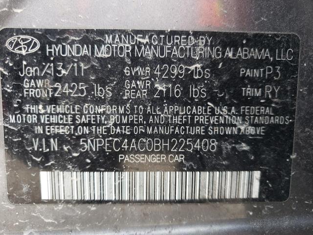 Photo 10 from auction – 2011 HYUNDAI SONATA SE with VIN 5NPEC4AC0BH225408