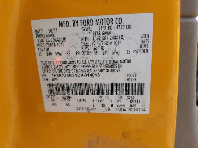 Photo 10 from auction – 2012 FORD ESCAPE HYB with VIN 1FMCU4K31CKB14013
