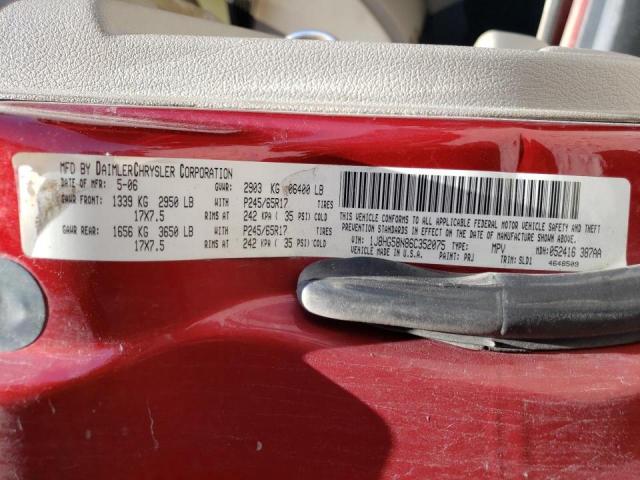 Photo 10 from auction – 2006 JEEP COMMANDER with VIN 1J8HG58N86C352075