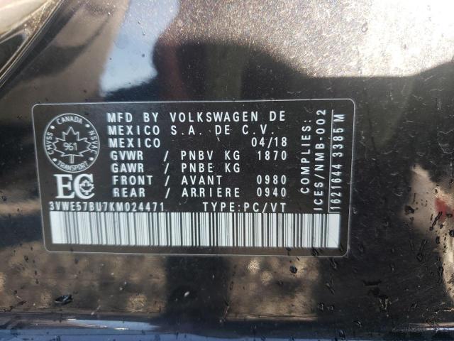 Photo 10 from auction – 2019 VOLKSWAGEN JETTA SEL with VIN 3VWE57BU7KM024471