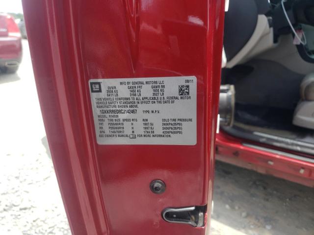 Photo 10 from auction – 2012 GMC ACADIA SLT with VIN 1GKKRRED8CJ142467