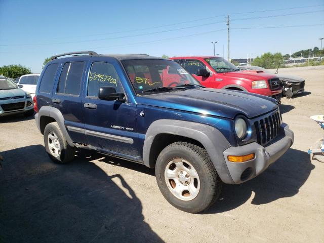 Photo 1 from auction – 2003 JEEP LIBERTY SP with VIN 1J4GL48K73W611240