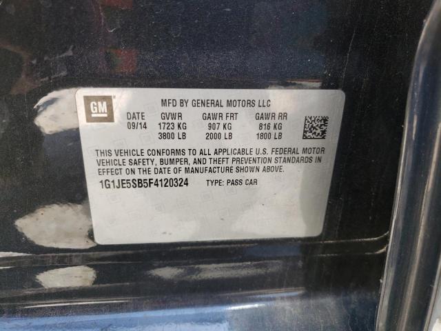 Photo 10 from auction – 2015 CHEVROLET SONIC LTZ with VIN 1G1JE5SB5F4120324