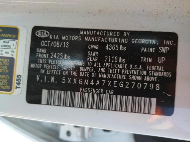 Photo 10 from auction – 2014 KIA OPTIMA LX with VIN 5XXGM4A7XEG270798