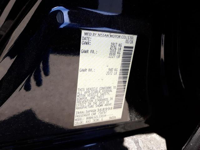 Photo 10 from auction – 2016 NISSAN ALTIMA 2.5 with VIN 1N4AL3AP4GN368998