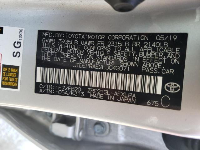 Photo 10 from auction – 2020 TOYOTA COROLLA LE with VIN JTDEPRAE2LJ042071