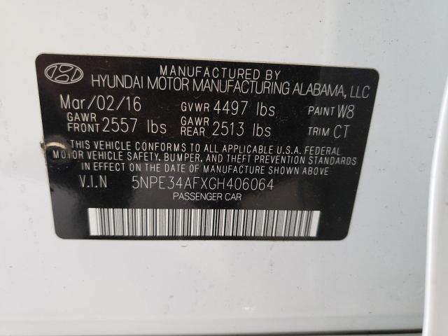 Photo 10 from auction – 2016 HYUNDAI SONATA SPO with VIN 5NPE34AFXGH406064