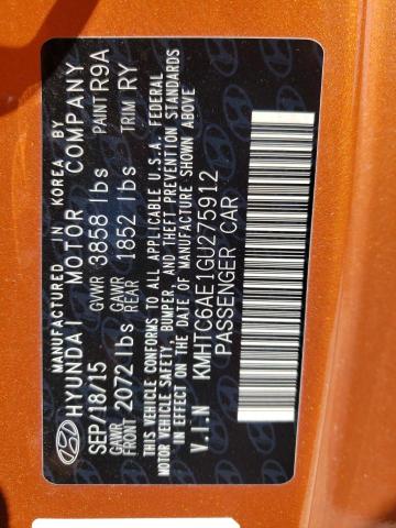 Photo 10 from auction – 2016 HYUNDAI VELOSTER T with VIN KMHTC6AE1GU275912