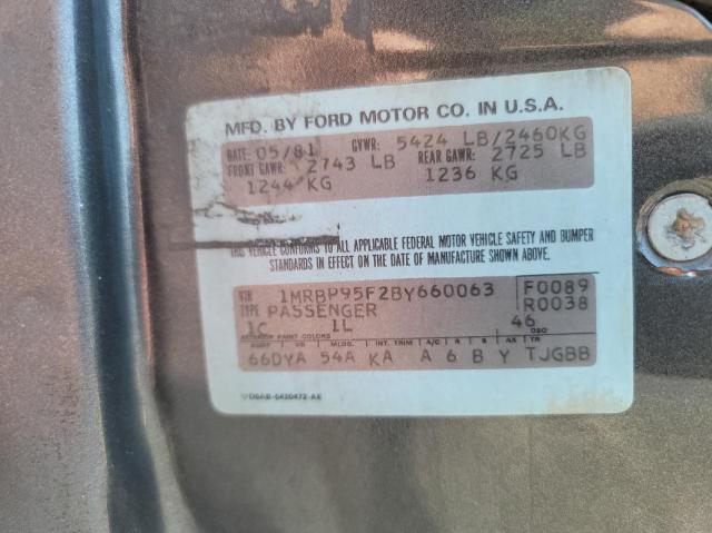 Photo 10 from auction – 1981 LINCOLN MARK VI with VIN 1MRBP95F2BY660063