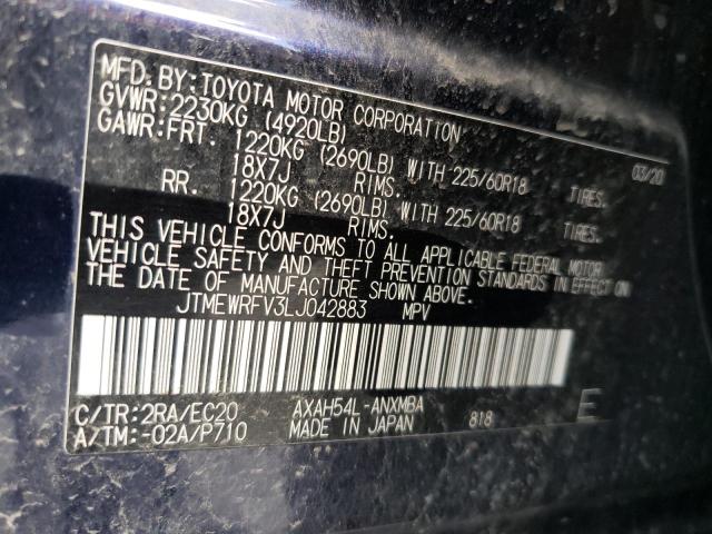 Photo 10 from auction – 2020 TOYOTA RAV4 XSE with VIN JTMEWRFV3LJ042883