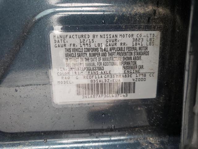 Photo 10 from auction – 2016 NISSAN SENTRA S with VIN 3N1AB7AP3GL637063