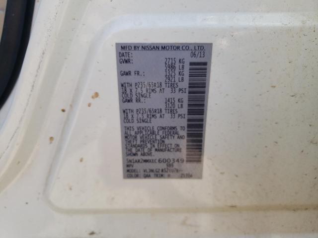 Photo 10 from auction – 2014 NISSAN PATHFINDER with VIN 5N1AR2MMXEC600349