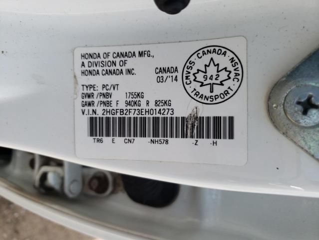 Photo 10 from auction – 2014 HONDA CIVIC TOUR with VIN 2HGFB2F73EH014273