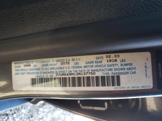 Photo 10 from auction – 2003 VOLKSWAGEN JETTA GL with VIN 3VWRK69M13M137750