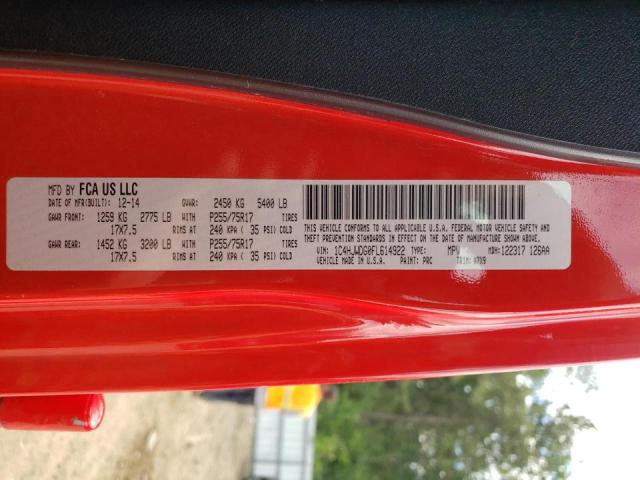 Photo 10 from auction – 2015 JEEP WRANGLER U with VIN 1C4HJWDG0FL614922