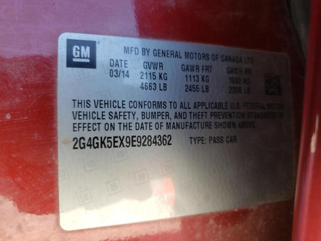 Photo 10 from auction – 2014 BUICK REGAL with VIN 2G4GK5EX9E9284362
