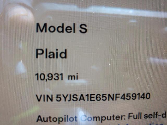 Photo 8 from auction – 2022 TESLA MODEL S with VIN 5YJSA1E65NF459140