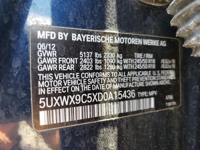 Photo 10 from auction – 2013 BMW X3 XDRIVE2 with VIN 5UXWX9C5XD0A15436