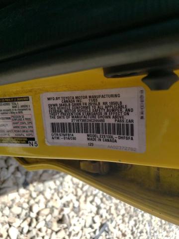 Photo 10 from auction – 2004 TOYOTA COROLLA MA with VIN 2T1KY38E24C244490