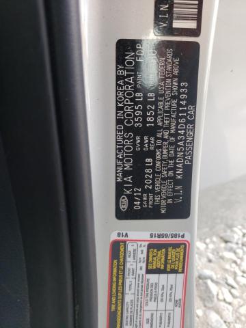 Photo 10 from auction – 2013 KIA RIO EX with VIN KNADN5A34D6114933