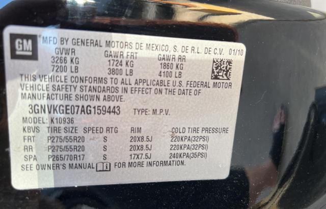 Photo 10 from auction – 2010 CHEVROLET AVALANCHE with VIN 3GNVKGE07AG159443