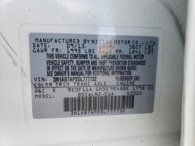 Photo 10 from auction – 2013 NISSAN SENTRA with VIN 3N1AB7AP2DL777732