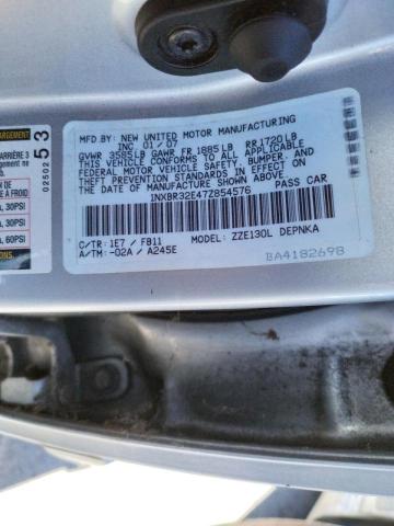 Photo 10 from auction – 2007 TOYOTA COROLLA with VIN 1NXBR32E47Z854576