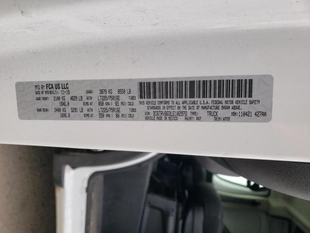 Photo 10 from auction – 2020 RAM PROMASTER with VIN 3C6TRVBG3LE102972
