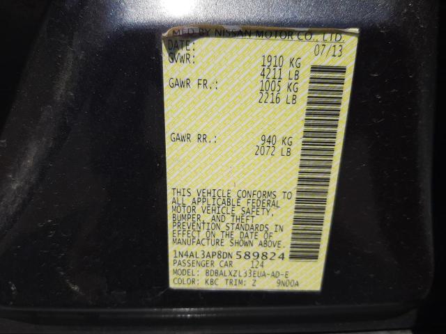 Photo 10 from auction – 2013 NISSAN ALTIMA 2.5 with VIN 1N4AL3AP8DN589824
