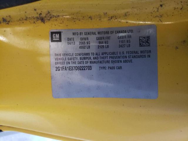 Photo 10 from auction – 2013 CHEVROLET CAMARO LS with VIN 2G1FA1E37D9222703