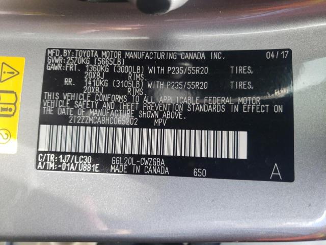 Photo 10 from auction – 2017 LEXUS RX 350 BAS with VIN 2T2ZZMCA8HC065202