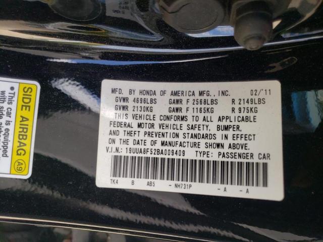Photo 10 from auction – 2011 ACURA TL with VIN 19UUA8F52BA009409