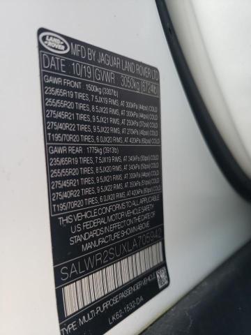 Photo 10 from auction – 2020 LAND ROVER RANGE ROVE with VIN SALWR2SUXLA705942