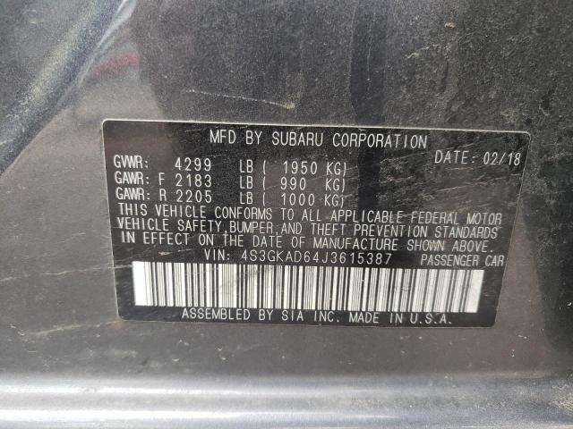 Photo 10 from auction – 2018 SUBARU IMPREZA PR with VIN 4S3GKAD64J3615387
