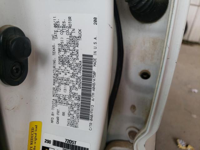 Photo 10 from auction – 2011 TOYOTA TACOMA DOU with VIN 5TFLU4EN1BX021009