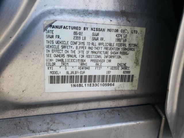 Photo 10 from auction – 2003 NISSAN ALTIMA SE with VIN 1N4BL11E33C105964