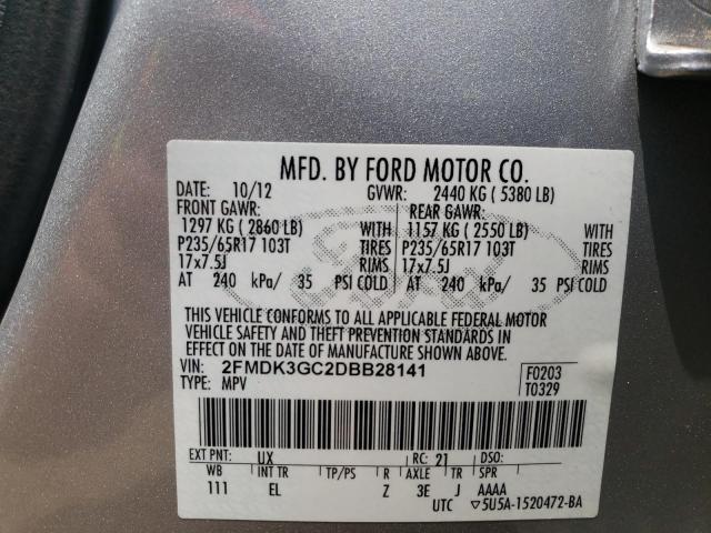 Photo 10 from auction – 2013 FORD EDGE SE with VIN 2FMDK3GC2DBB28141
