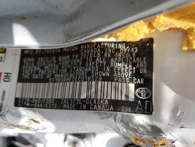 Foto 10 de la subasta – 2014 TOYOTA COROLLA L con VIN 2T1BURHE2EC018529