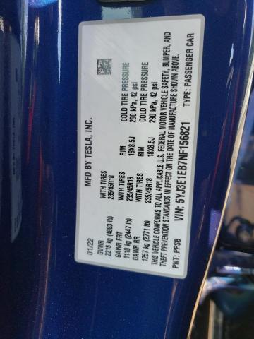 Photo 10 from auction – 2022 TESLA MODEL 3 with VIN 5YJ3E1EB7NF156821