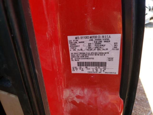 Photo 10 from auction – 2004 FORD F150 with VIN 1FTPX125X4NB25752